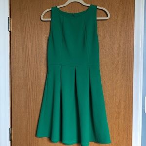 Green Open Back Skater Dress